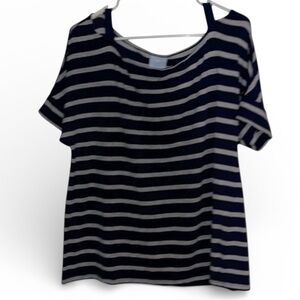 🏷️SUNDAY OPEN SHOULDER STRIPED TEE SHIRT